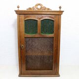 Art Deco display case in solid wood and glass, 1930s