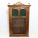 Art Deco display case in solid wood and glass, 1930s