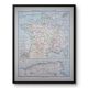 Military map of France, original printed in 1896.