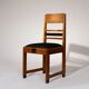 Amsterdam School oak dining chairs, Netherlands, 1920s