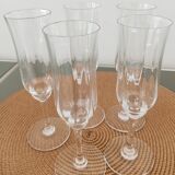 5 baccarat crystal flutes, capri model