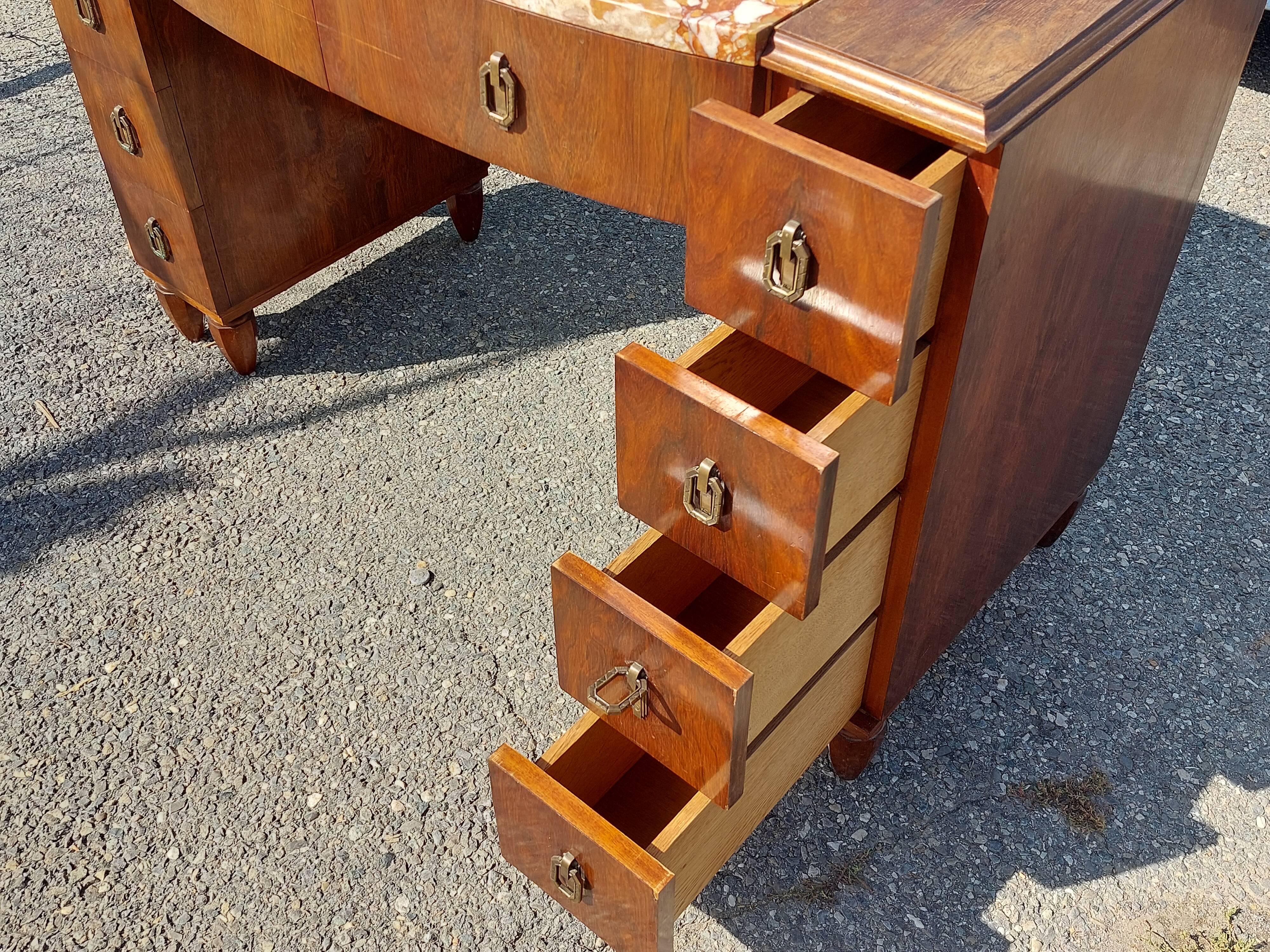 Lady's Vanity Desk Art Deco Dressing Table Speich Frères - 1930s