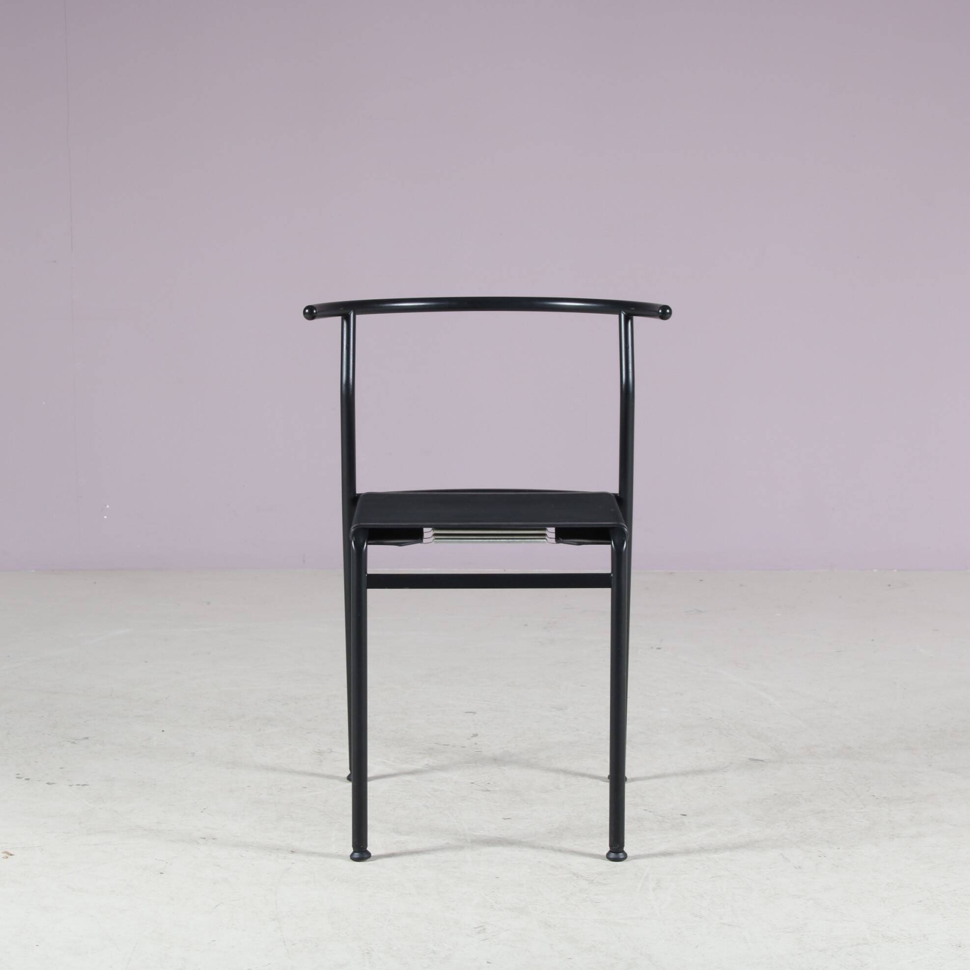 1980s Set of 6 “Café” dining chairs by Philippe Starck for Baleri, Italy