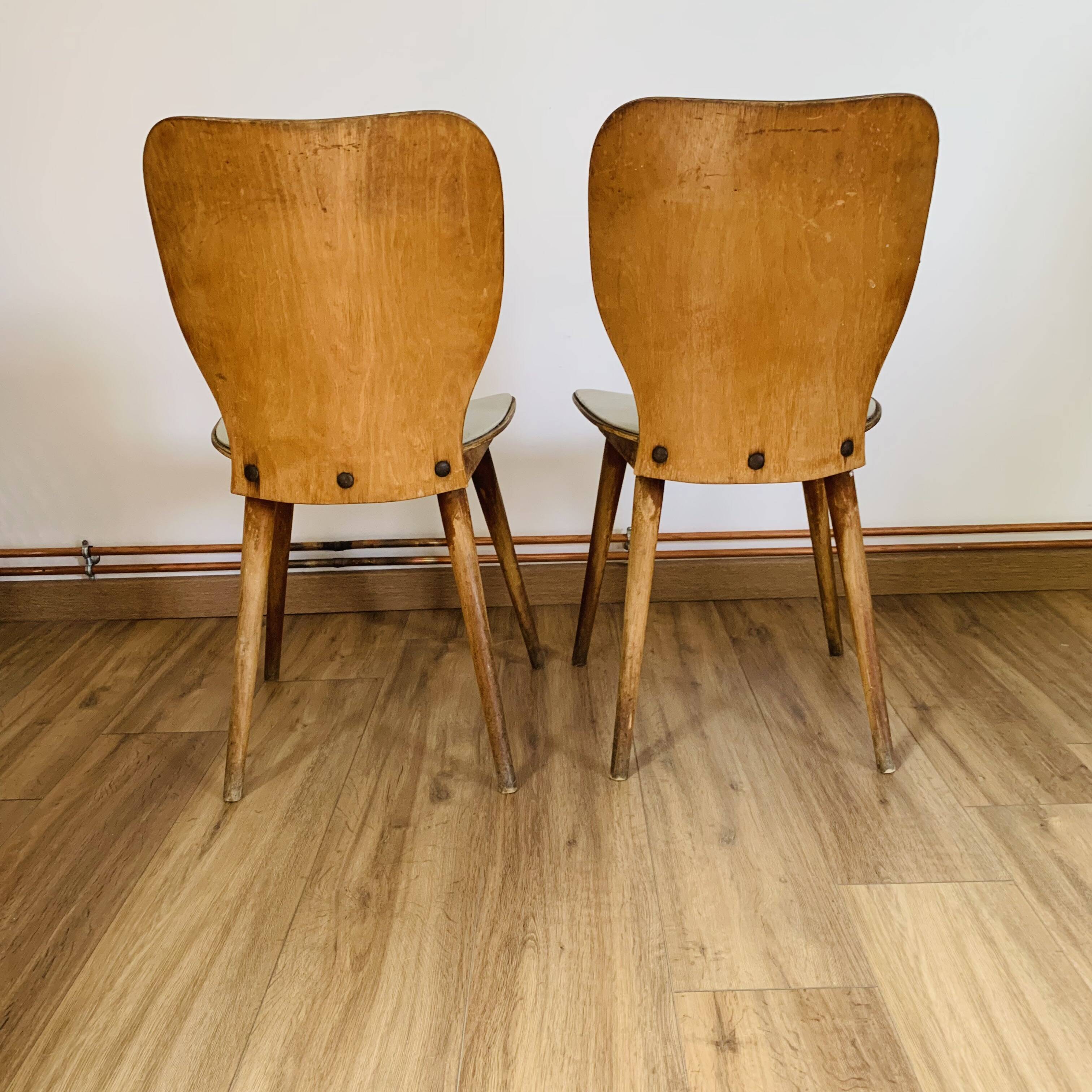 Paire de chaises vintage baumann