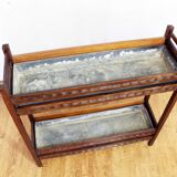 Solid wood and zinc planter