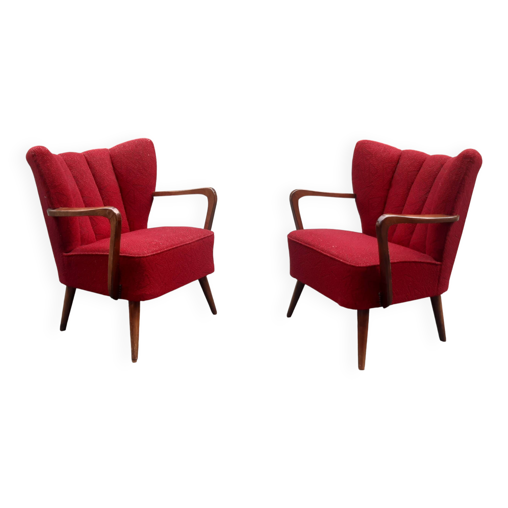 Pair of 1950s cocktail armchairs