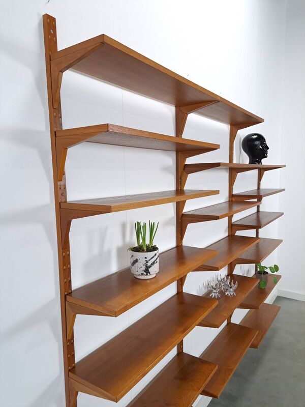 Système mural modulaire en teck Deens Poul Cadovius Royal System Cado