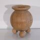 Large handmade wooden candle holder from the 1950s