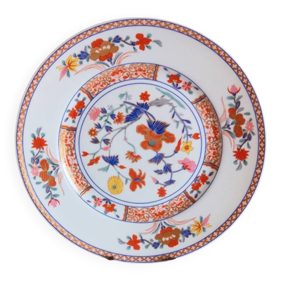Assiette en porcelaine de Limoges Bernardaud Pondichéry.