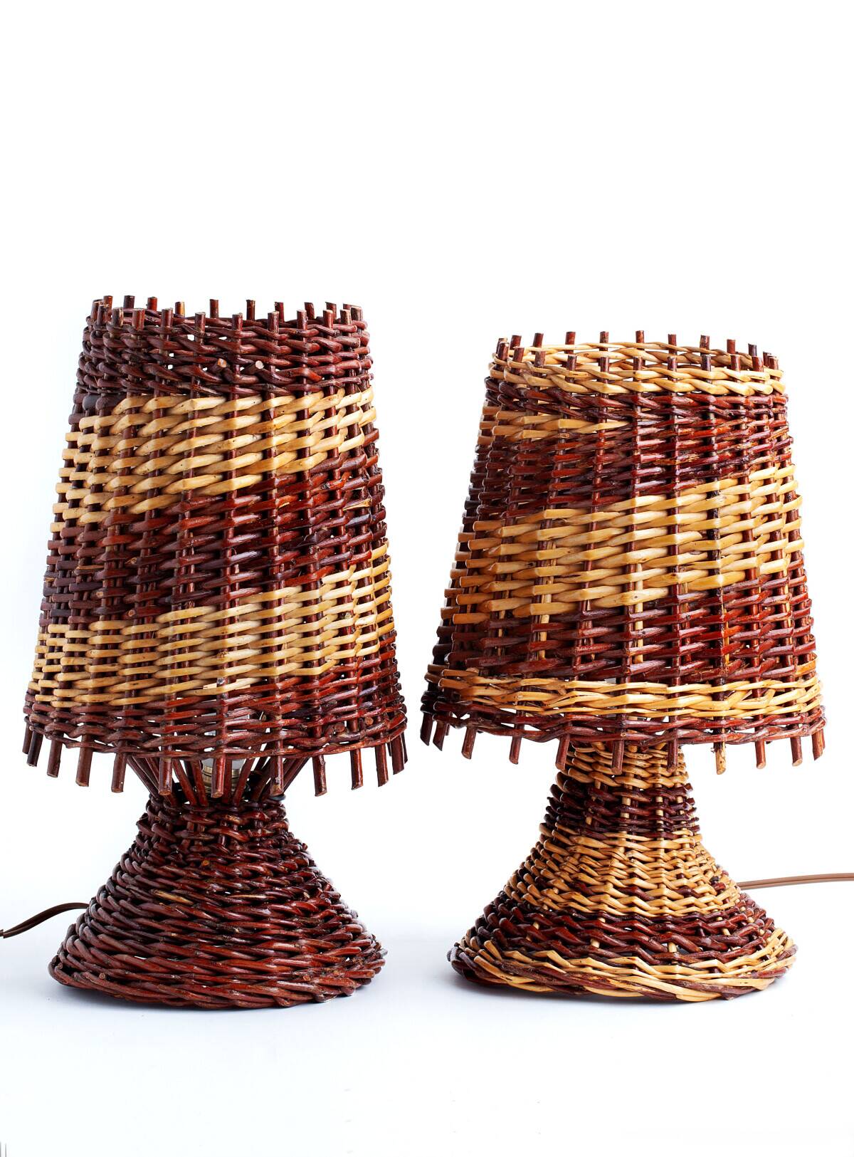 Striped cane lamps