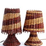 Striped cane lamps