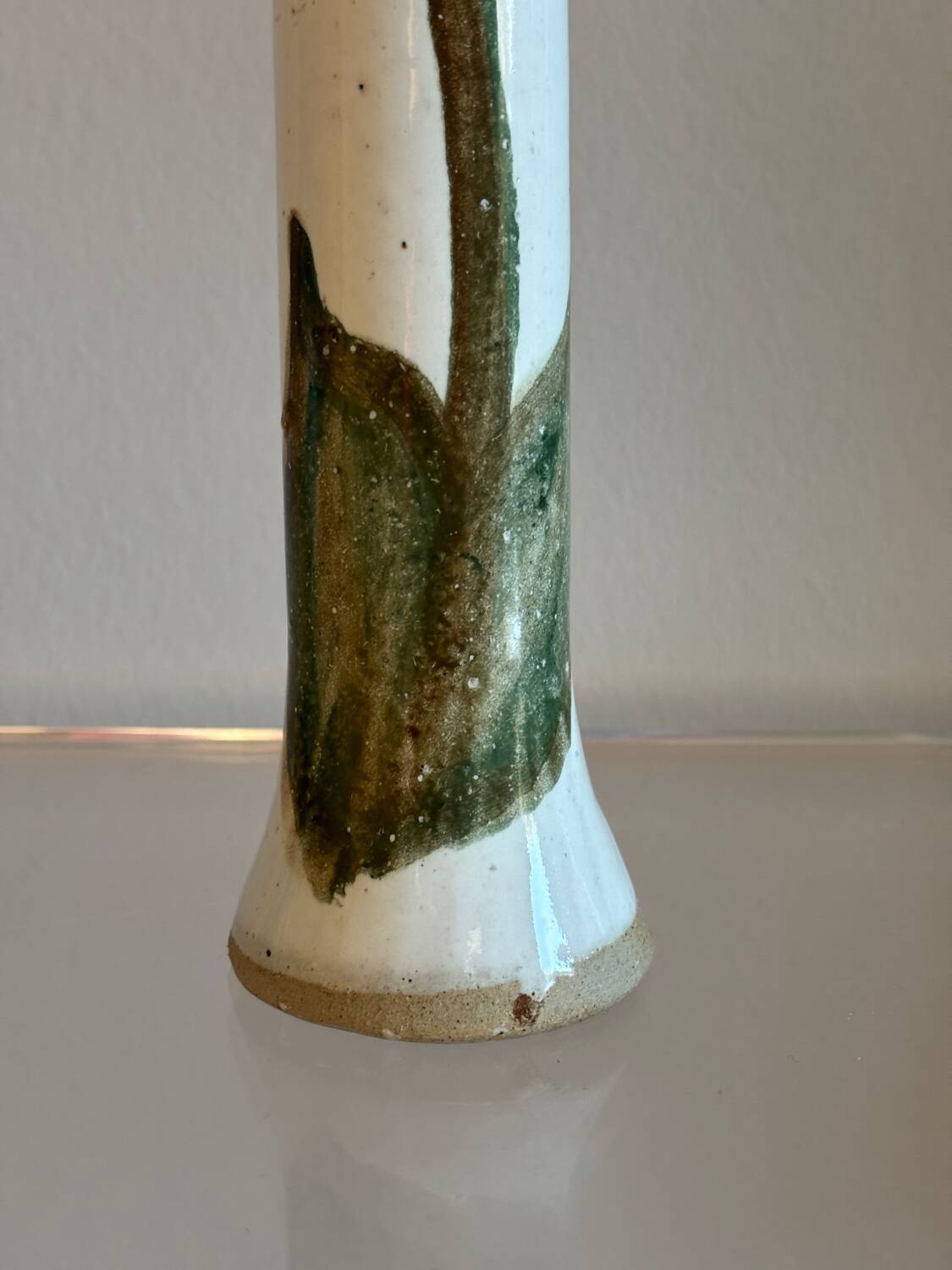 Glazed stoneware tube vase