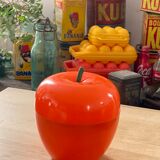 Vintage orange apple ice bucket