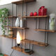 Industrial shelf wood and metal