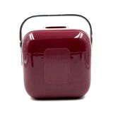 Space age red Ice Bucket, Guzzini Italy, ca. 1970s