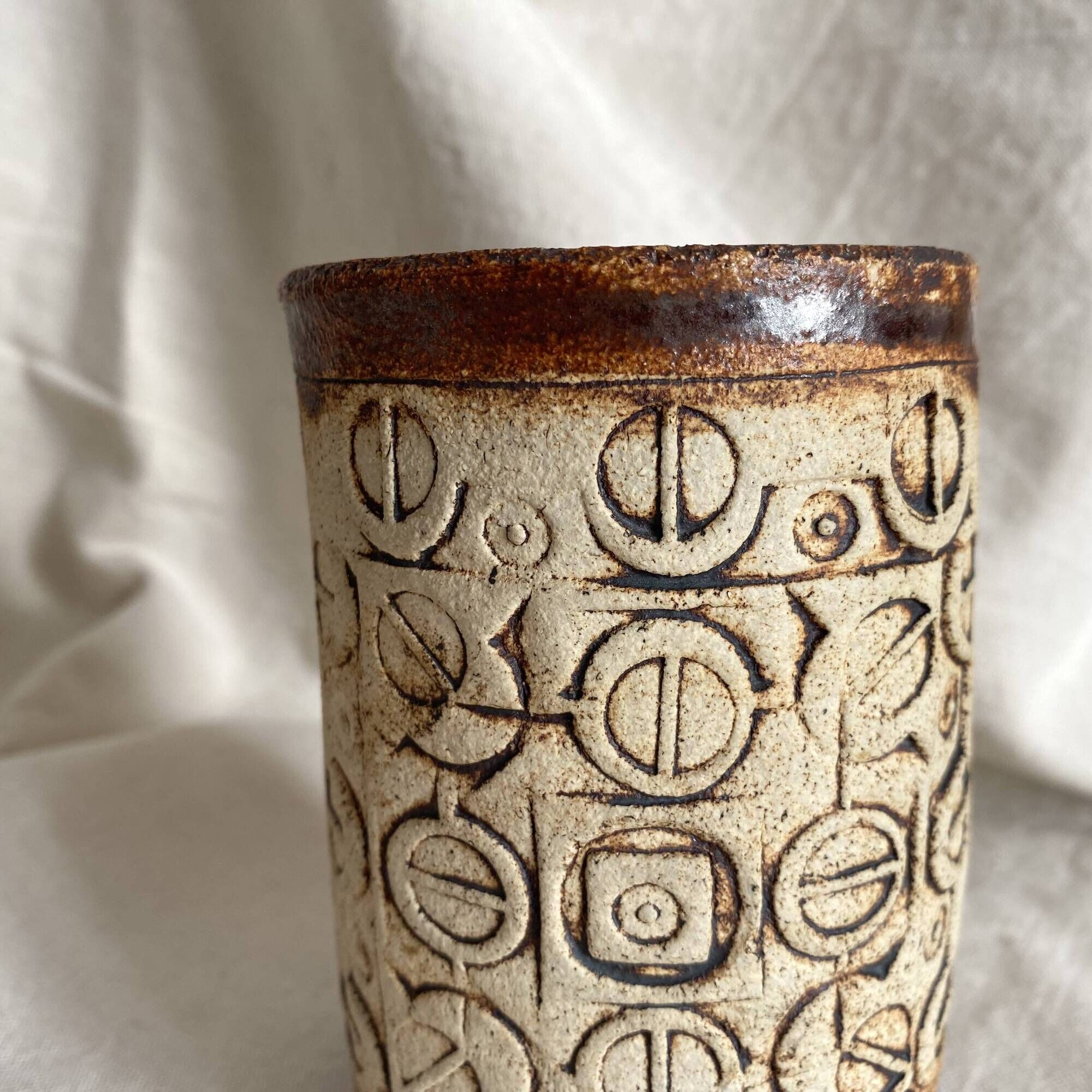 Vase cylindrique  Quantock design England années 70