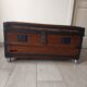 Old trunk with red velvet interior