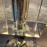Art Deco lamp in chrome and crystal