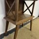 Bedside table with crossbars, vintage compass legs