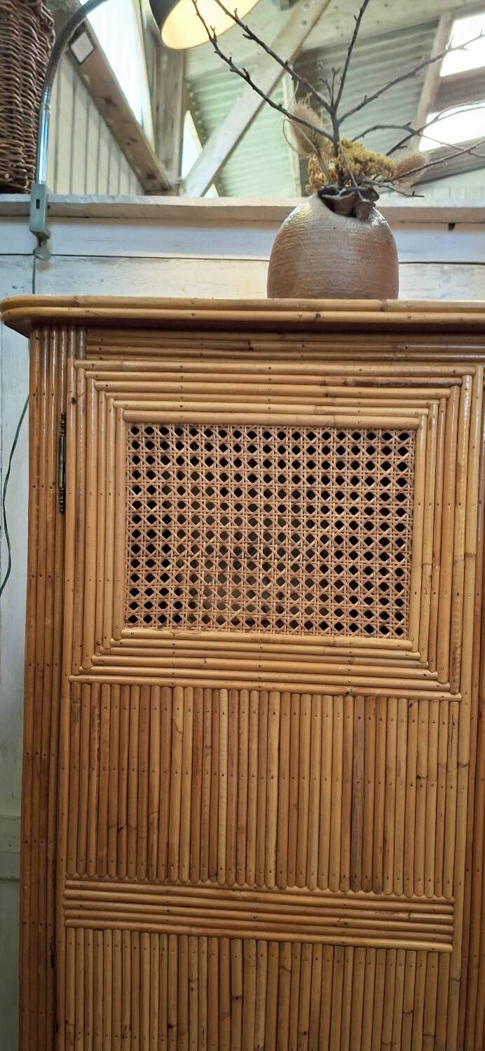 Rattan wardrobe