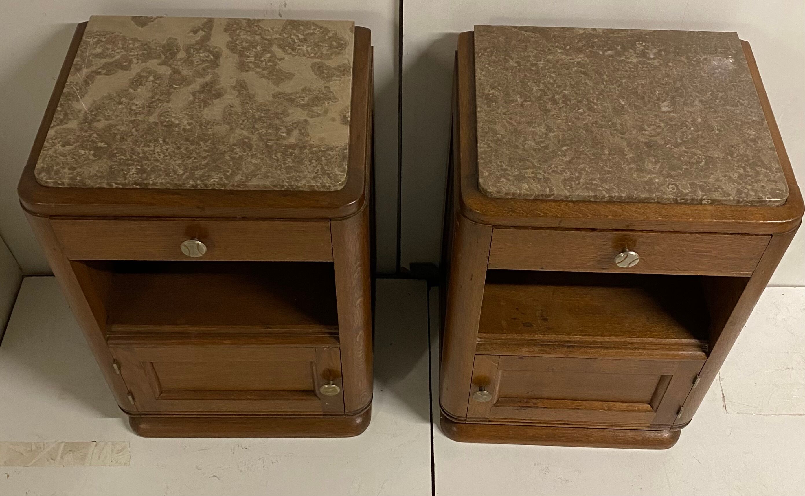 Pair of art deco bedside tables