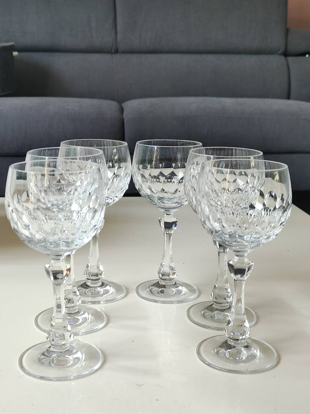 Lot 6. Boule glasses/Allegro model/Christinenhütte-Zwiesel. Tortoiseshell decoration