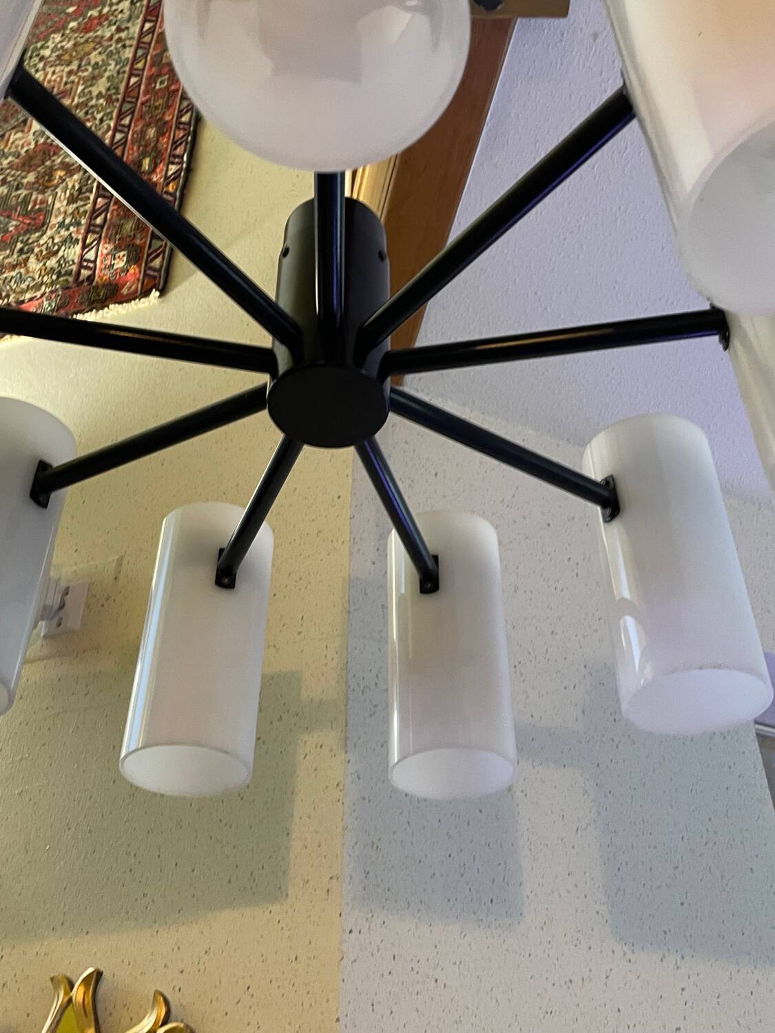 Vintage 9-light pendant light in Perspex