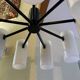 Vintage 9-light pendant light in Perspex