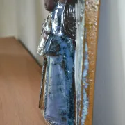 Enamel plaque Virgin with Child Perignem