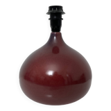 Purple ceramic lamp base in the shape of a fig from the Abbey of Bec