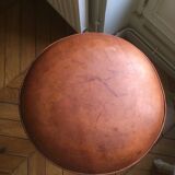 Pair of leather seated bar stools