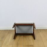 Edmund Homa stool, cream ivory white boucle seat - 2 pieces available