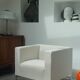 Italian design ecru armchair