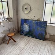 Peinture XL jarre bleue Saunière Audouze