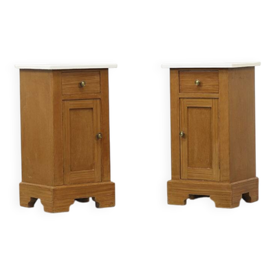 Paire de tables de chevet rustiques (ensemble)