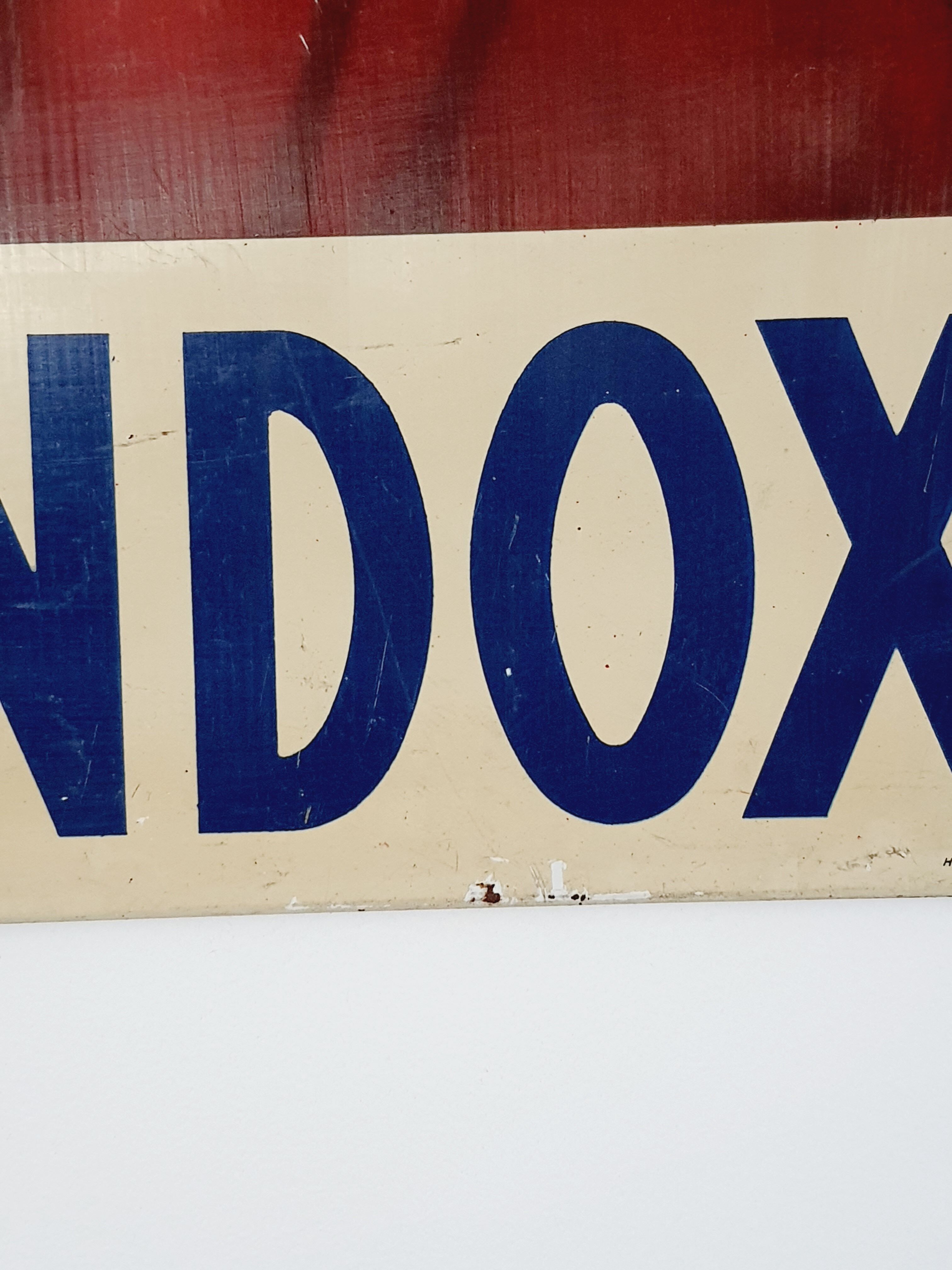 Viandox Pin up 1950s enamelled sheet metal plate