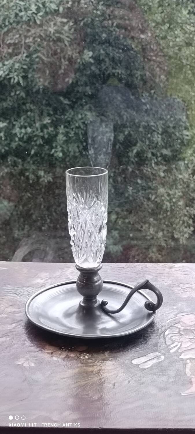 Saint Louis crystal candlestick, Florence model