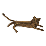 Bronze feline paperweight