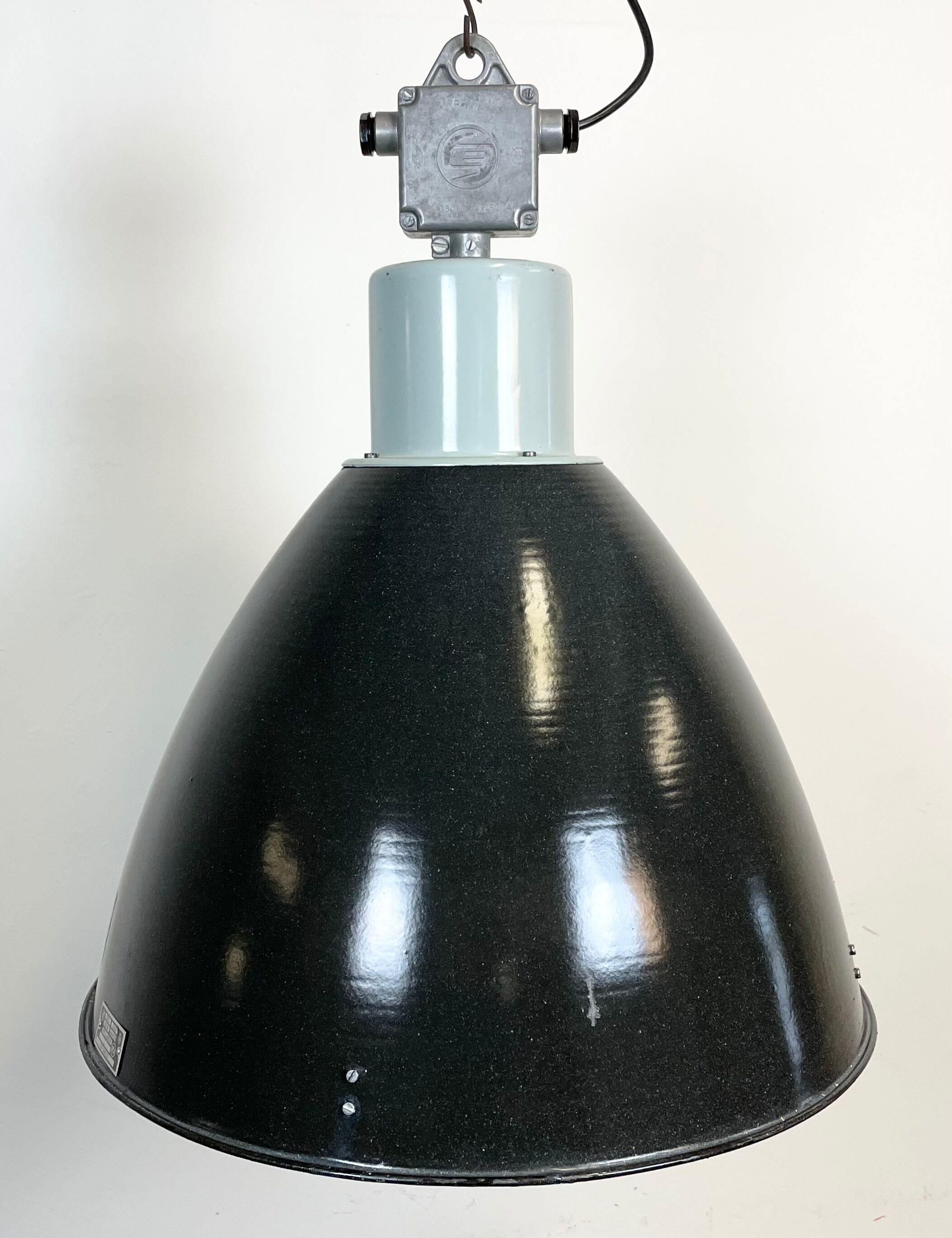 Large Industrial Enamel Factory Pendant Lamp from Elektrosvit, 1960s
