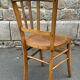 Set of 5 mismatched vintage blond wood bistro chairs