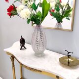 Lilac and Transparent Murano Glass Vase by Alberto Donà, Italy