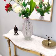 Lilac and Transparent Murano Glass Vase by Alberto Donà, Italy