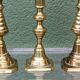 Set of 4 brass candlesticks, England, late 19th century