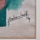 Portrait of a woman in lipstick, signed watercolor