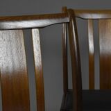 Ensemble de 4 chaises danoises en massif d'afomosia, années 60