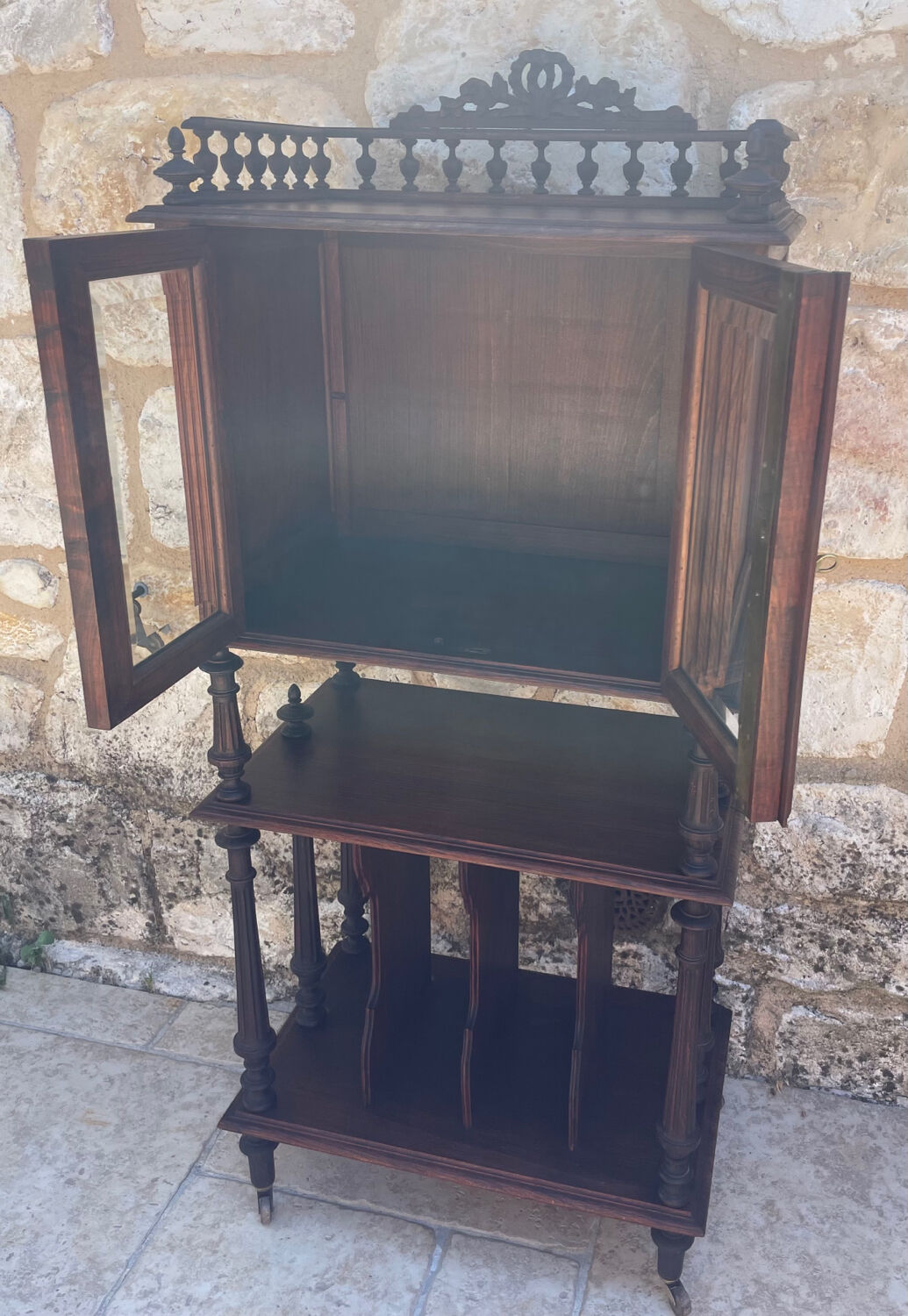 Napoleon III Style Mahogany Music Cabinet
