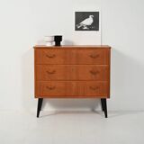 Commode scandinave en teck avec pieds noirs