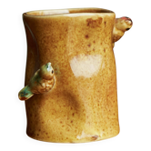 Studio pottery vase with birds, 1960s.
