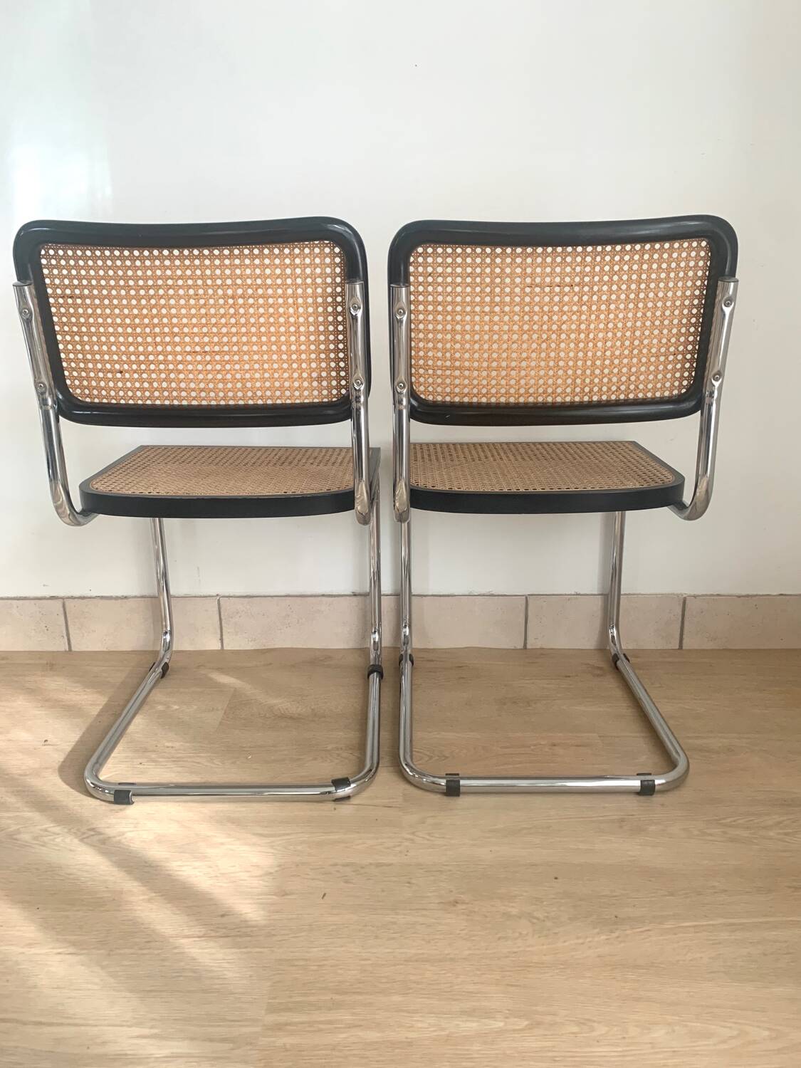 Série de 4 chaises Cesca B32 par Marcel Breuer