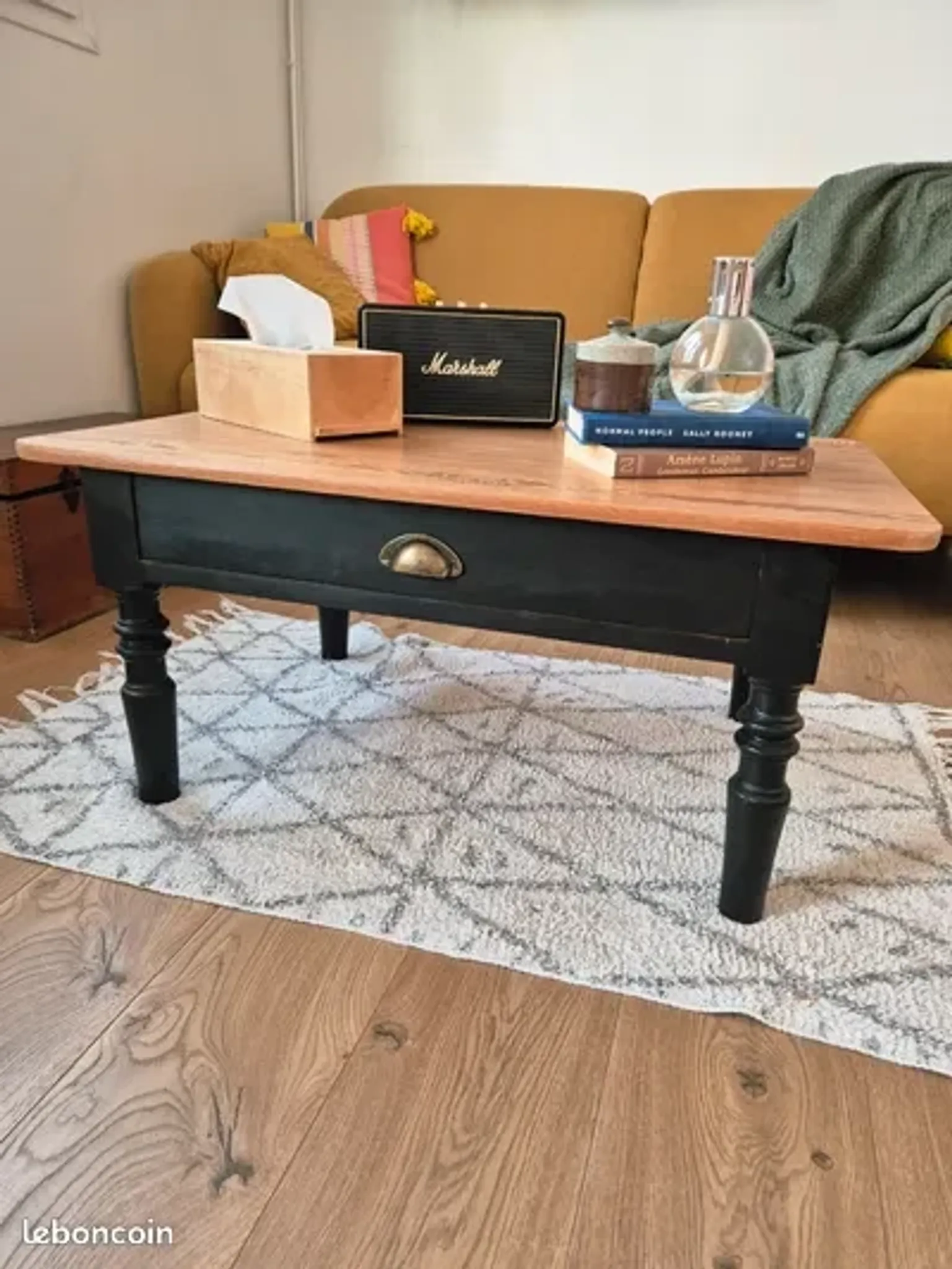 Table basse vintage rénovée